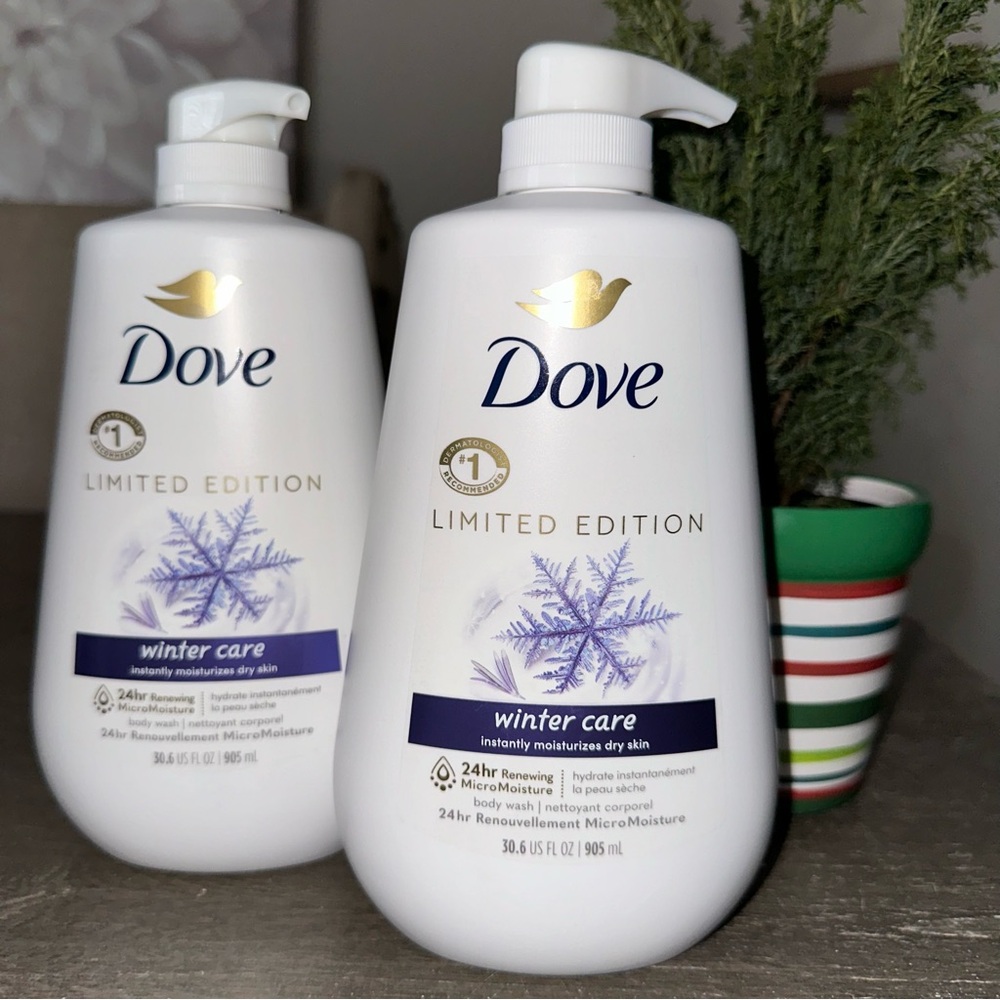 (2) Dove Winter Care Liquid Body Wash with pump - 30.6 Oz Each